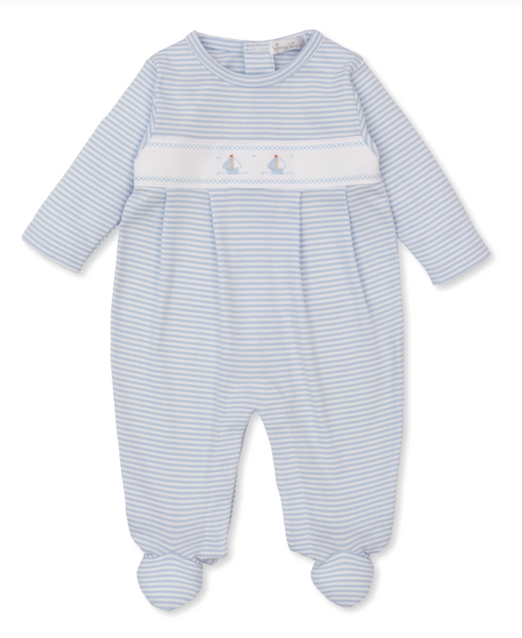 Saturday Regatta Striped Footie | Blue