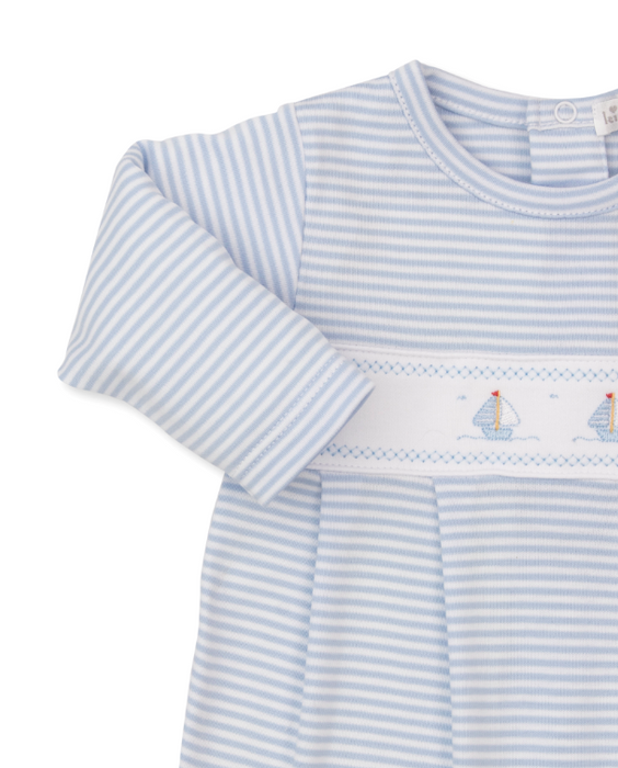Saturday Regatta Striped Footie | Blue
