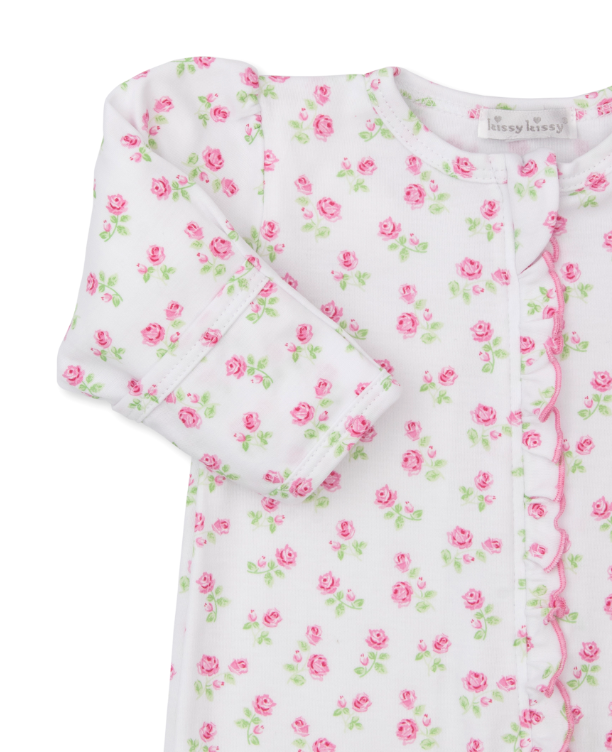 Rosy Roses Footie w/Zipper