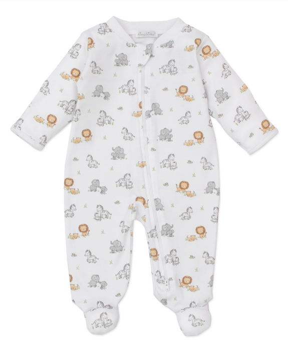 Baby Jungle Playdate Footie w/Zipper