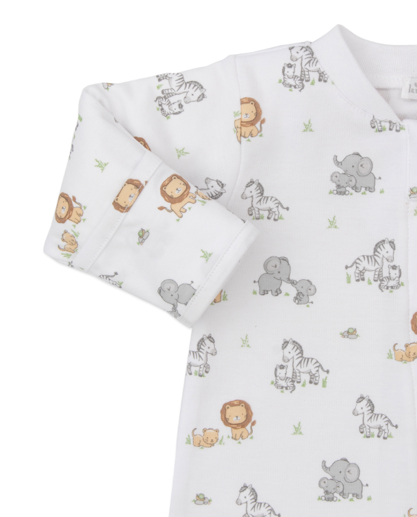 Baby Jungle Playdate Footie w/Zipper