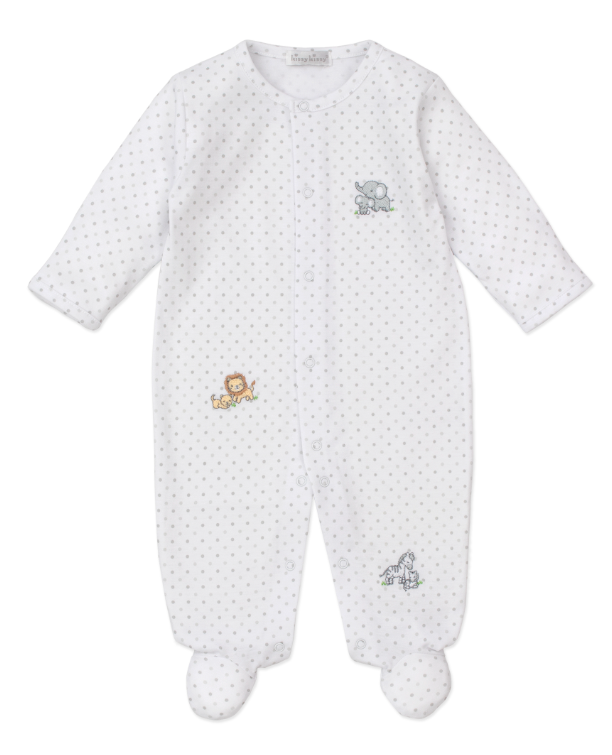 Baby Jungle Playdate Dotted Footie