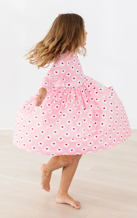 Daisy Delight 3/4 Sleeve Pocket Twirl Dress