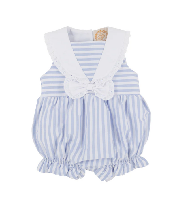 Blaine Bubble | Park City Periwinkle Stripe w/Worth Avenue White