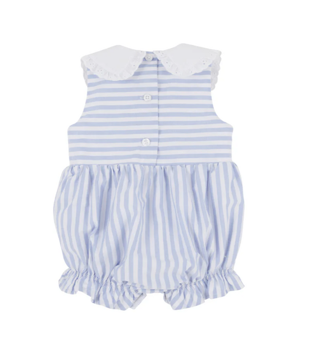 Blaine Bubble | Park City Periwinkle Stripe w/Worth Avenue White
