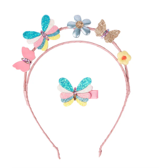 Butterflies for Days Headband & Hair Clip
