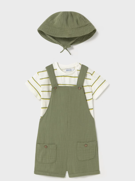 Olive Green Overall Set w/Hat | 1649
