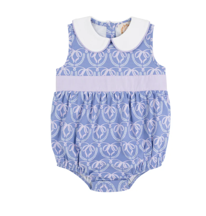 Sleeveless Cindy Lou Sash Bubble Pima | Beale St Bows w/Lavender Bow