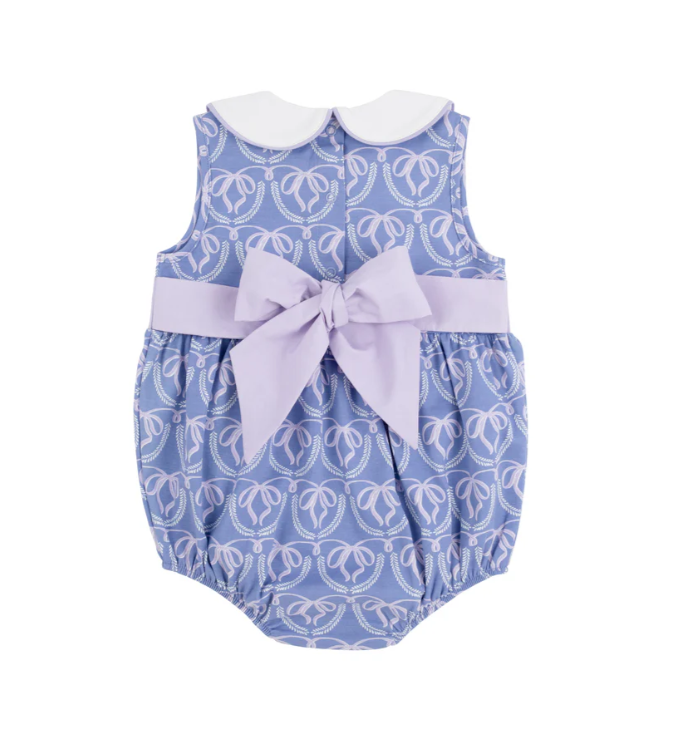 Sleeveless Cindy Lou Sash Bubble Pima | Beale St Bows w/Lavender Bow