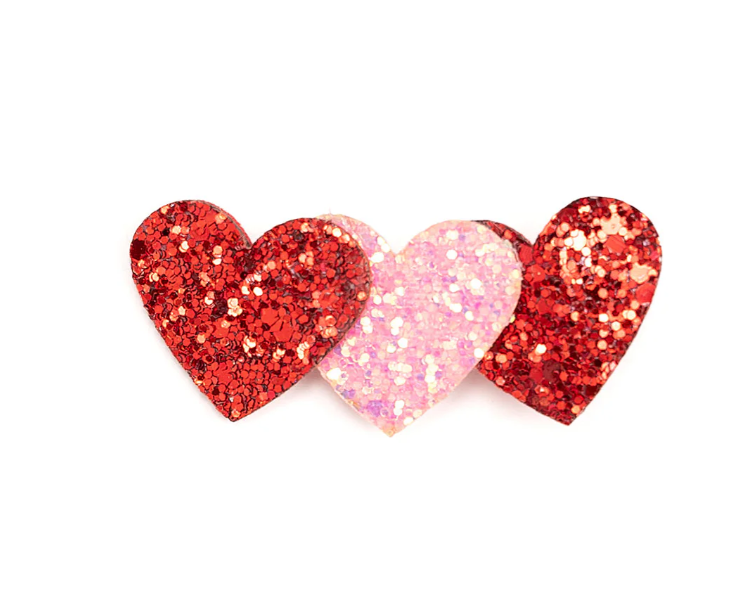 Pink Hearts Clip