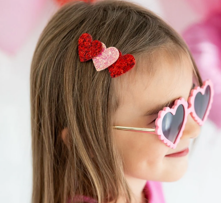 Pink Hearts Clip
