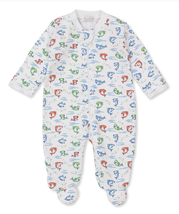 Shark Grins Footie w/Zipper