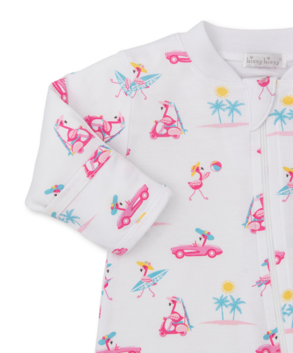 PJ's Flamingos Surfs Up Footie w/Zipper