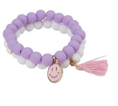 Purple Smiley Soft Touch Bracelets