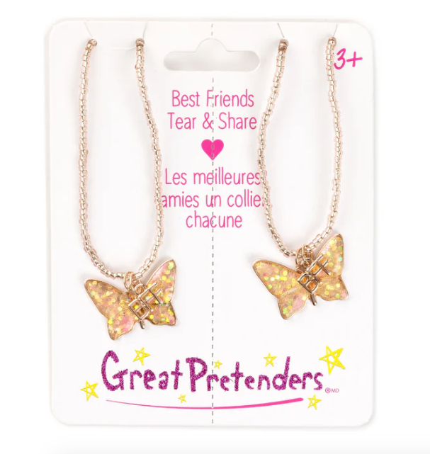 Butterfly Share & Tear Necklace Set
