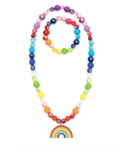 Double Rainbow Necklace & Bracelet Set