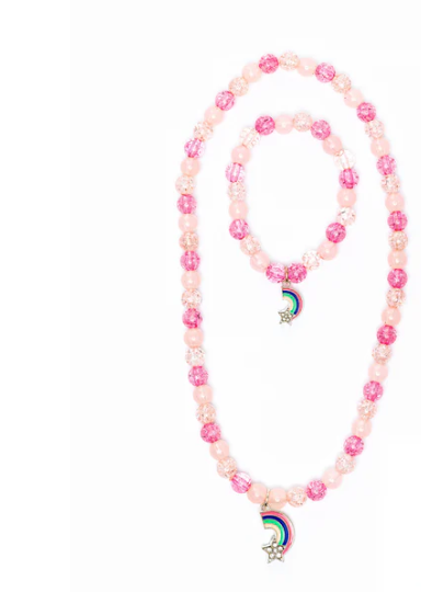 Rainbow Necklace & Bracelet Set