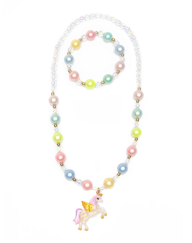 Happy Go Unicorn Necklace & Bracelet Set