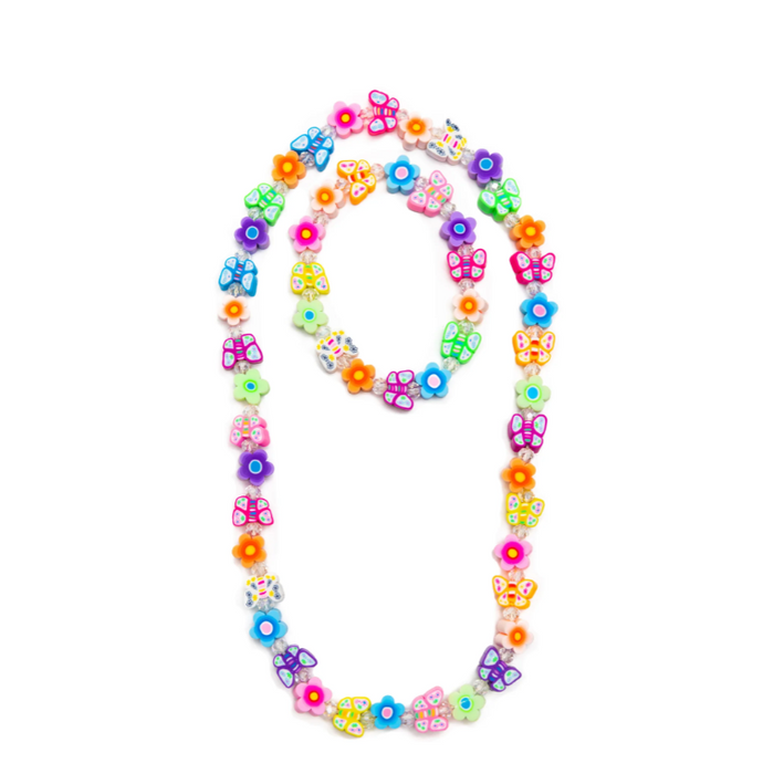 Flutter Flowers Necklace & Bracelet Set