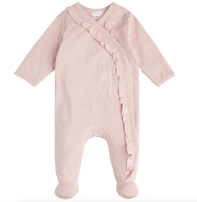 Blush Ruffle Footed Sleeper
