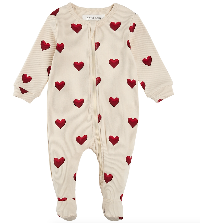Red Heart Footed Sleeper