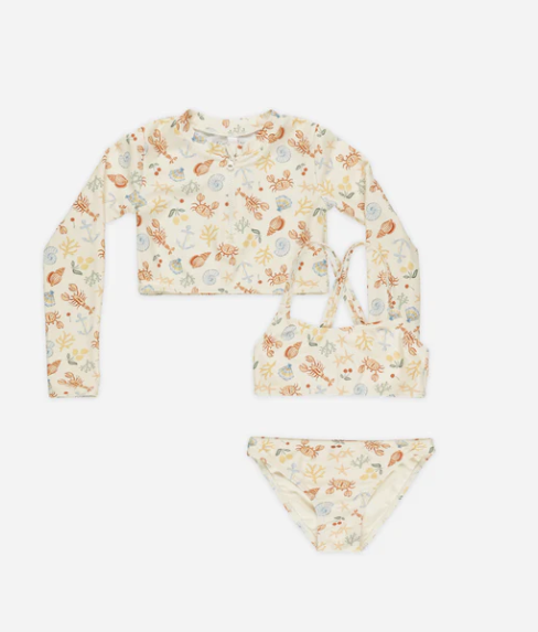 Crop Rashguard Set | Nautical