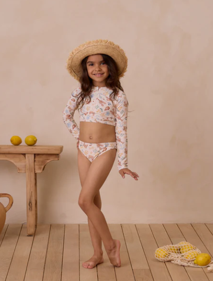 Crop Rashguard Set | Nautical
