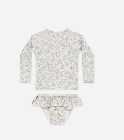 Rashguard Girls Set | Blue Ditsy
