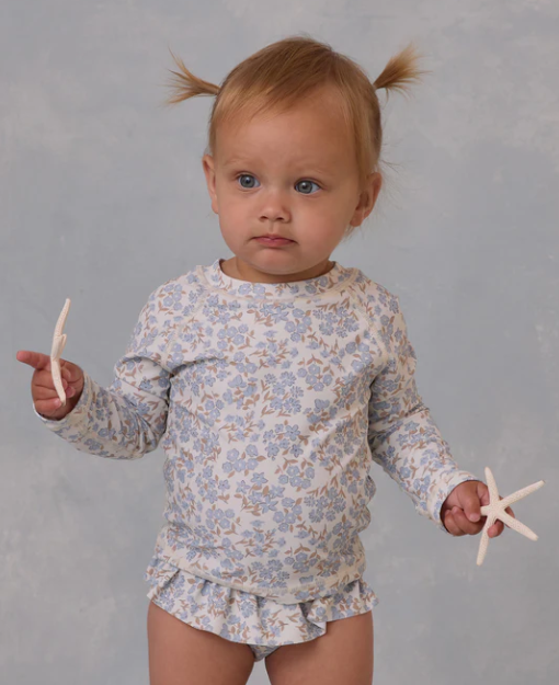 Rashguard Girls Set | Blue Ditsy