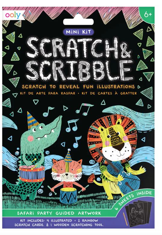 Mini Scratch and Scribble Art Kit | Safari Party