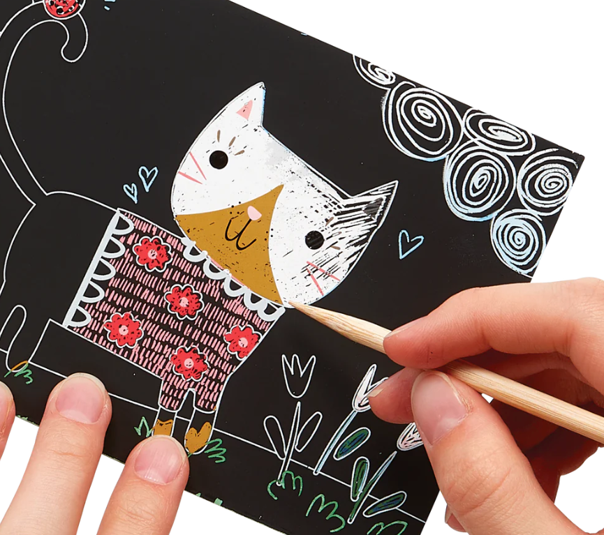 Mini Scratch and Scribble Art Kit | Cute Cats