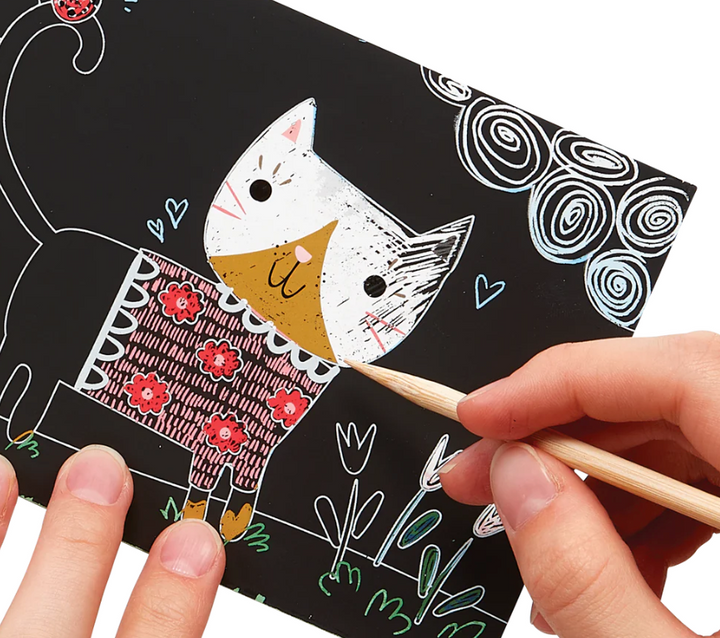 Mini Scratch and Scribble Art Kit | Cute Cats
