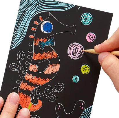 Mini Scratch and Scribble Art Kit | Friendly Fish