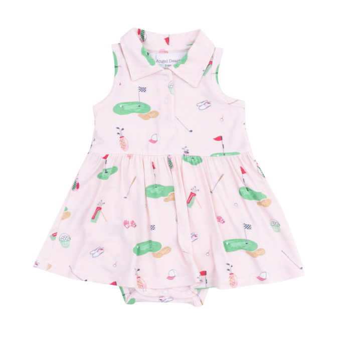 Polo Collar Bodysuit Dress | Pink Golf Things