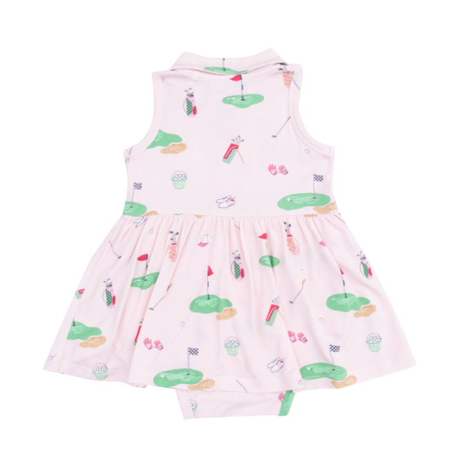 Polo Collar Bodysuit Dress | Pink Golf Things