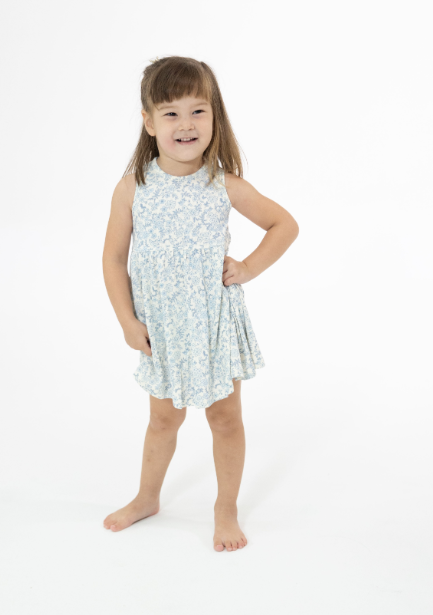 Tank Dress & Bloomer | Blue Calico Floral