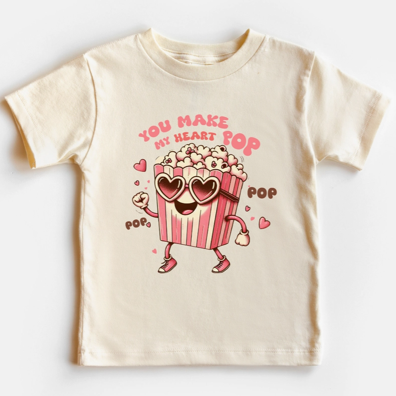 Heart Pop T Shirt | Natural
