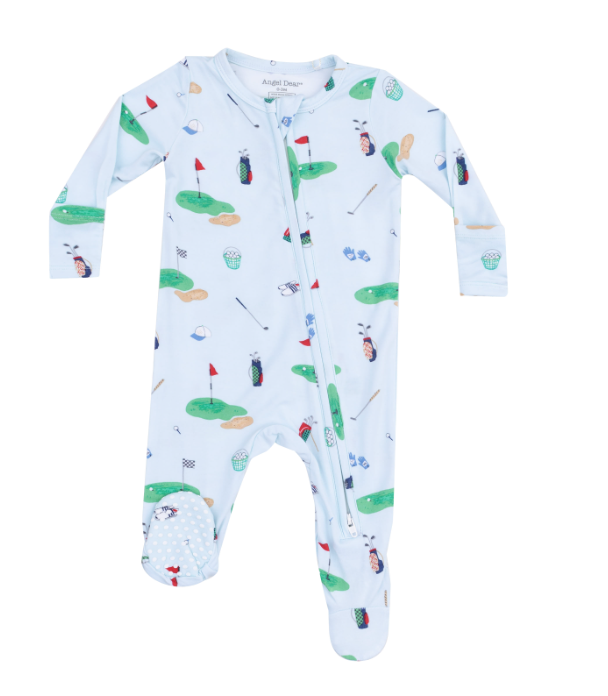 Two Way Zipper Footie | Blue Golf Things