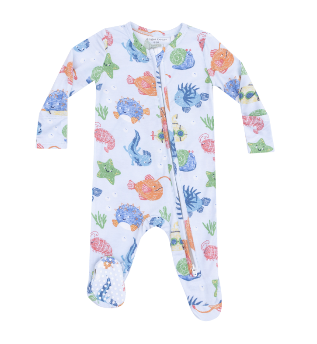 Two Way Zipper Footie | Cute Ocean