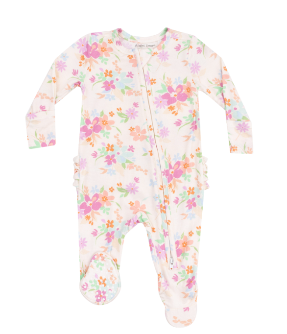 Two Way Ruffle Zipper Footie | Pick A Posy
