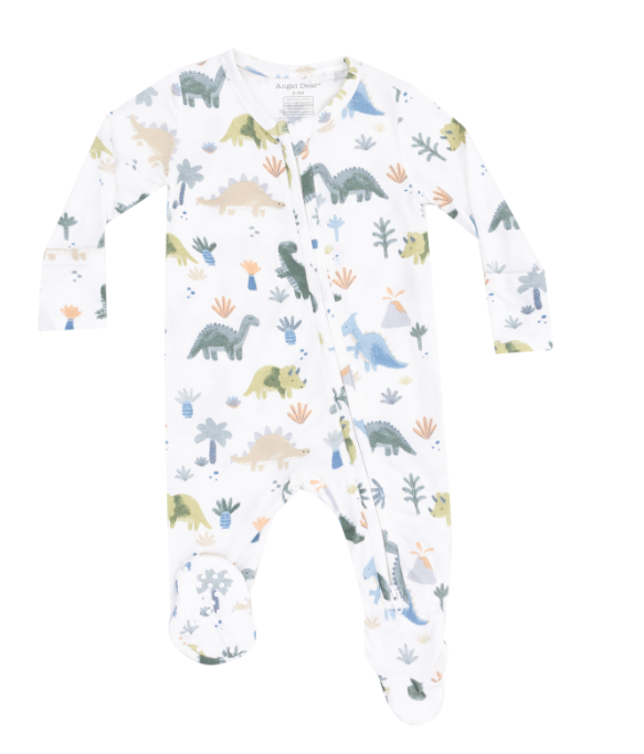 Two Way Zipper Footie | Soft Dinos