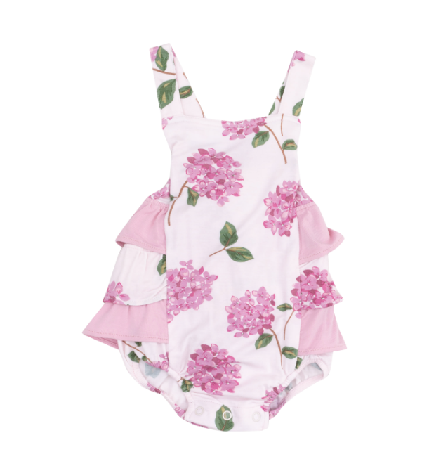 Ruffle Sunsuit | Hydrangeas