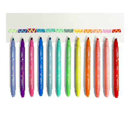 Switch-eroo! Color Glittery Changing Markers (Set of 12)