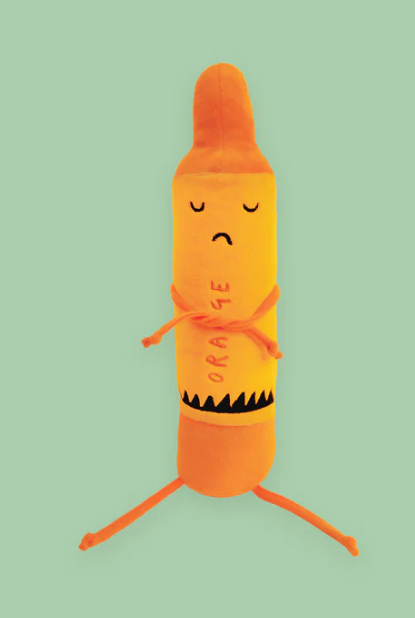 Orange Quitting Crayon Plush
