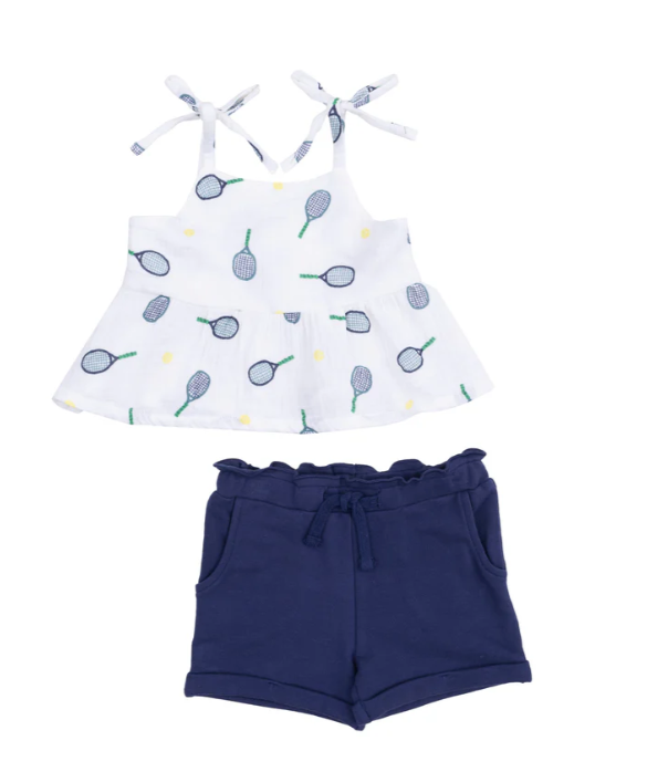 Peplum Tank & Paperback Short | Tennis