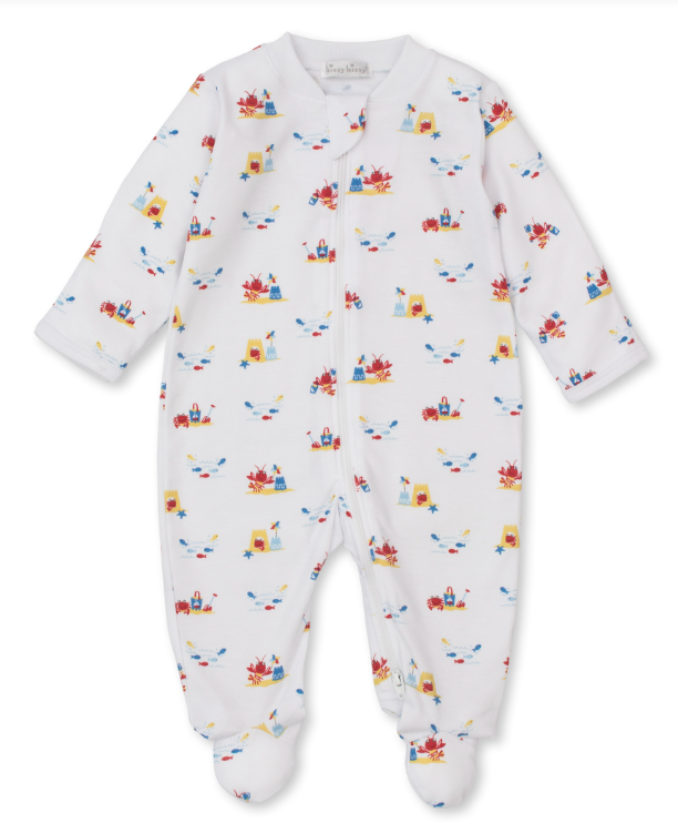 Lobsters Sandy Smiles Footie w/Zipper | Blue