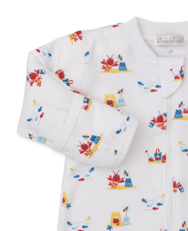 Lobsters Sandy Smiles Footie w/Zipper | Blue