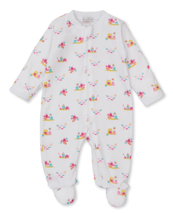 Lobsters Sandy Smiles Footie w/Zipper | Pink