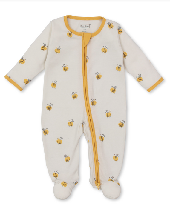 Tumbling Bees Footie w/Zipper