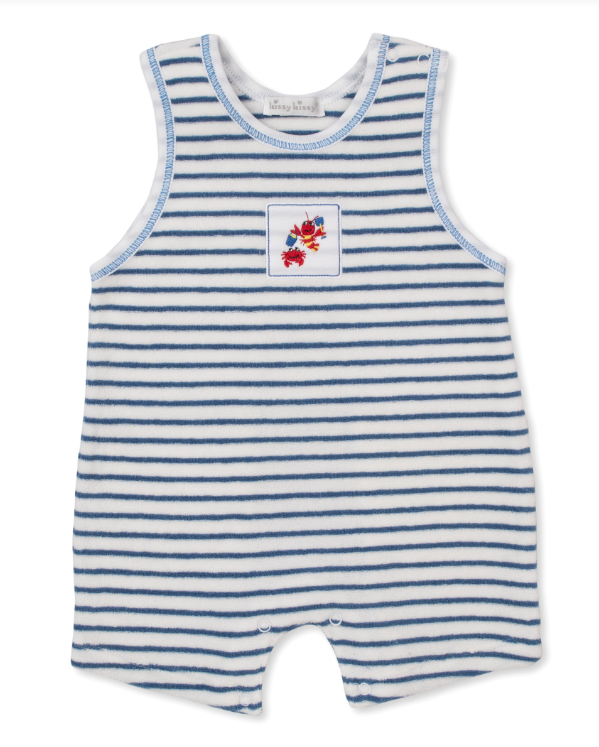 Terry Lobsters Sandy Smiles Stripe Sleeveless Playsuit | Blue